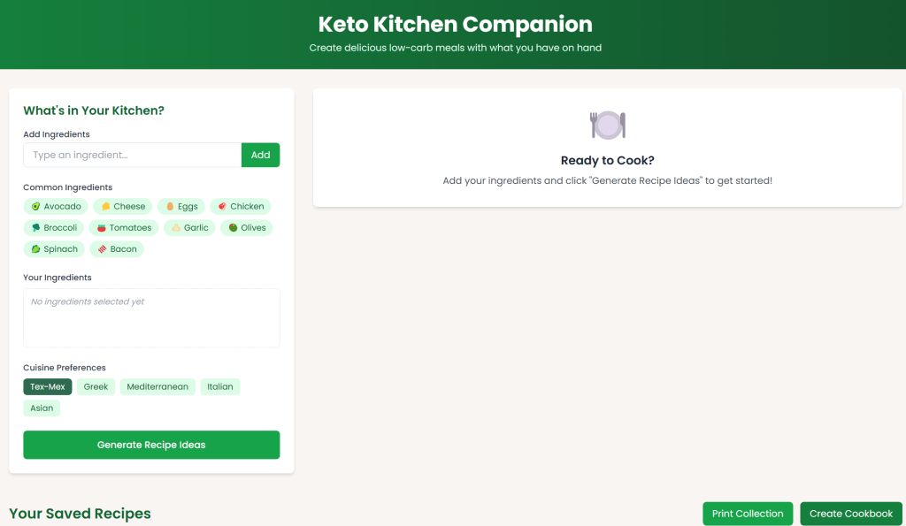 Keto Kitchen Companion (Recipe&nbsp;App)