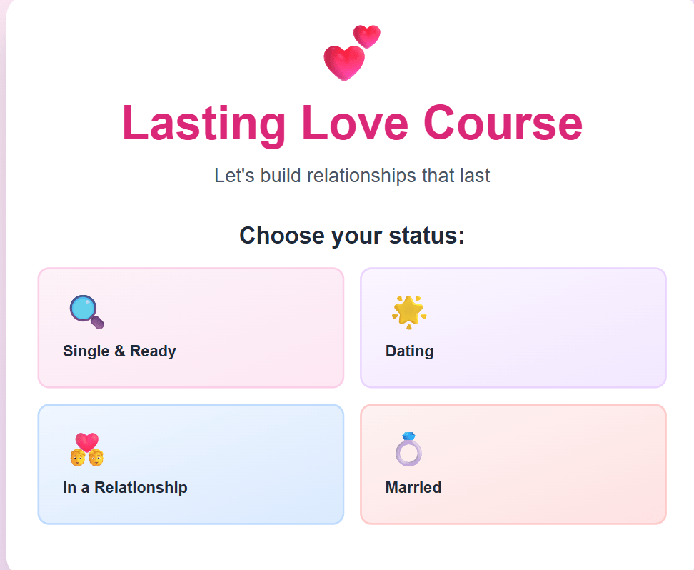 “Lasting Love” Interactive Web&nbsp;Course