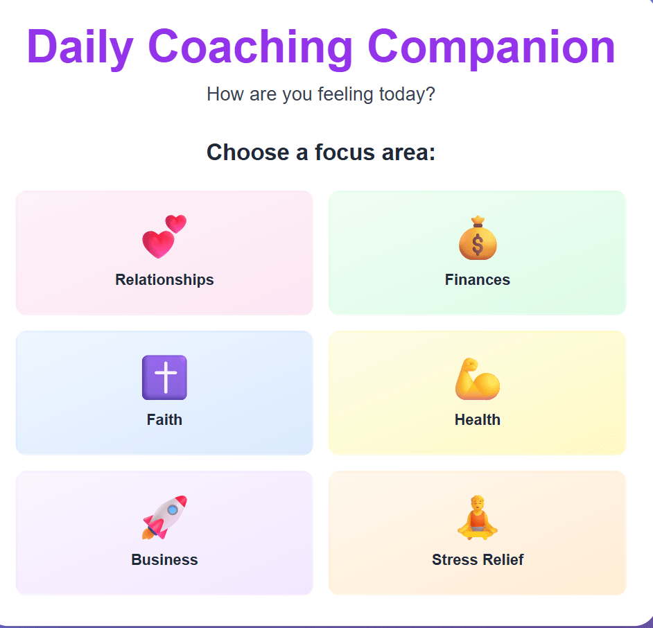 Daily Coaching Companion WEB&nbsp;APP
