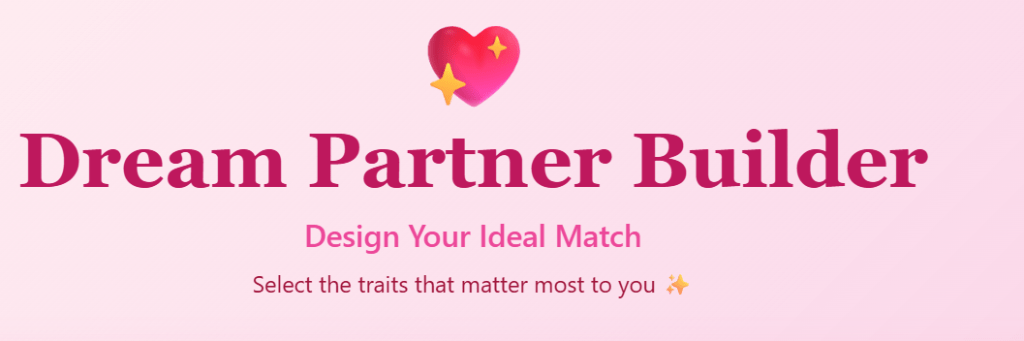 Dream Partner Builder 2 web&nbsp;app