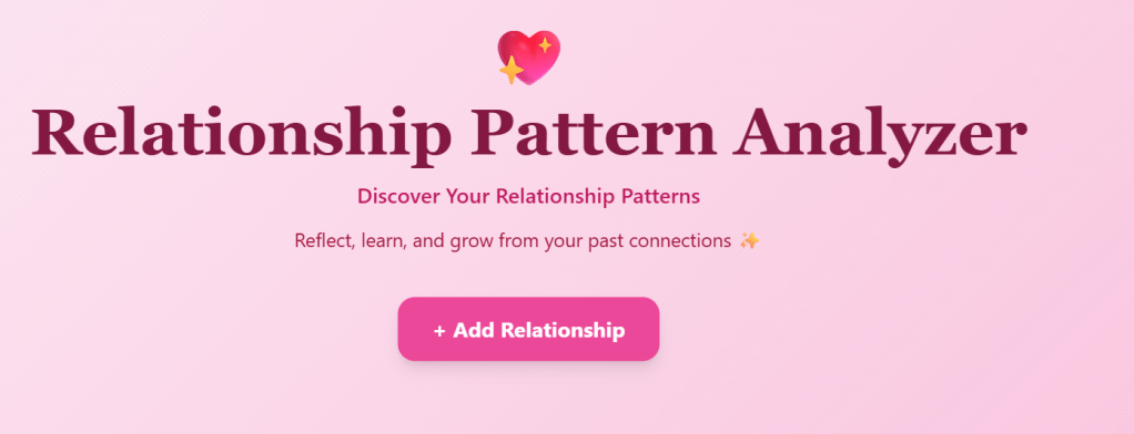 Relationship Pattern Analyzer web&nbsp;app